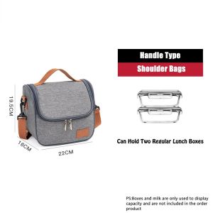 Thermal Lunch Bag Multi-size Insulated Lunch Box Bag Shoulder Waterproof Kids Bento Bag Student Food Storage Box