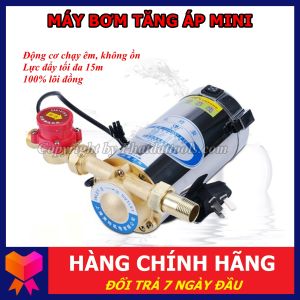 Máy bơm tăng áp mini tự động cho máy giặt bình nóng lạnh vòi hoa sen vòi vệ sinh... Bảo hành 6 tháng