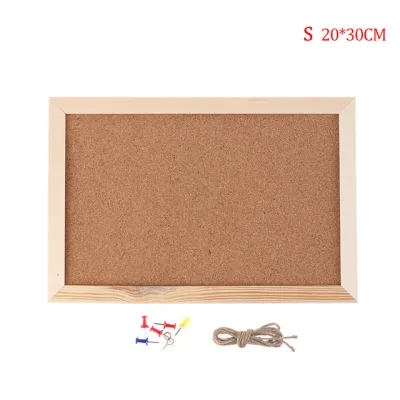 Cork Board Bulletin Board Wooden Frame Bulletin Cork Message Board Photo Wall Background Board Memo Board for Office School 90*120cm