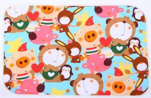 (🚚 มีคูปองส่งฟรี) ผ้ารองฉี่เด็ก ซักได้ แผ่นรองฉี่ ผ้ารองฉี่ หนา 3 ชั้น ซึมซับได้ดี ขนาดพกพา( 60x90 cm. ) ลายน่ารัก