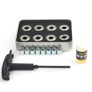 1Set Bearing Profesional Untuk Inline Skate Sepatu Roda Skateboard Dengan Aksesoris