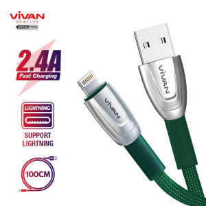 Kabel Data Fast Charging iPhone iPad VIVAN 2.4A 100CM - Garansi Resmi 1 Tahun - BTK-L