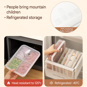 Frozen Storage Box Fresh Box Household Compartment Freshness Rounded Lines No Burrs