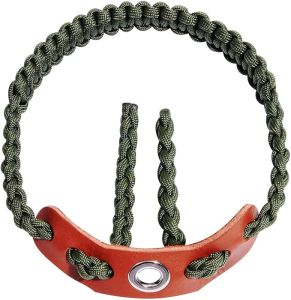 Archery Bow Wrist Sling 550 ParacordDurable 100% Full Grain Leather with Strong Metal GrommetComfortable and LightFit Compound Bow Stabilizer & Recurve