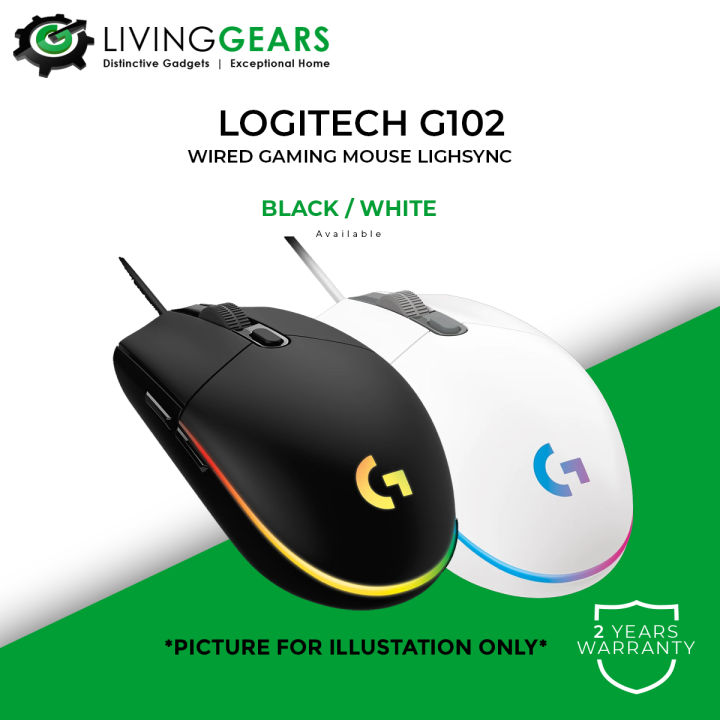 (MALAYSIA WARRANTY] Logitech G102 LIGHTSYNC USB Wired Gaming Mouse Lazada