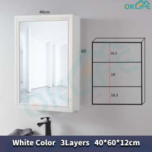 [OKLIFE. SG] Toilet Mirror With Door Aluminium Mirror Cabinet Bathroom Cabinet