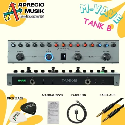 M-VAVE TANK-B Efek Bass Multi Effects strips Soundcard Interface Pedal