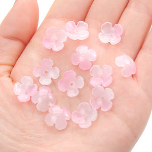 10ชิ้น12มิลลิเมตรแก้วสี่กลีบดอกไม้ลูกปัดสำหรับสร้อยข้อมือทำด้วยมือสร้อยข้อมือสร้อยคอต่างหูพวงกุญแจ DIY การทำเครื่องประดับหัตถกรรม