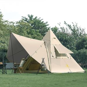 CAMEL CROWN 5-6 People Outdoor Tent Indian Portable Rainproof Sunscreen Folding Automatic Pyramid Exquisite Camping Tent