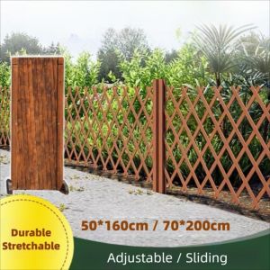 LINCHEIN Stretchable Wooden Fence 50/70cm Durable/odorless Extended Trellis Fence Outdoor Usable Home Garden Fence Garden Decoration
