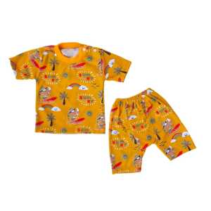 Baju Bayi Oblong Setelan Lengan Pendek 3-15 Bulan Bahan Lembut Motif Lucu Kekinian Set Pakaian Anak Harian