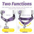HamshMoc Dog Collar Leash Set Dual Function Two Handle Adjustable 360 Rotation Reflective. 