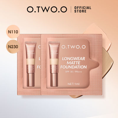 O.TWO.O Kem Nền Mặt Dùng Thử Gói Trang Điểm Lâu Trôi 24h 3 Màu Kem Che Khuyết Điểm Tự Nhiên Mờ Mềm Phun Sương Khóa