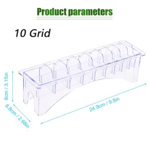 10 Grid Base Storage Box for Sisir Pemotong Batas Universal Hair Clipper Limit Guide Comb for Barber Hair Styling Tool Kit Accessories Kotak Penyimpanan Sisir Rambut Batas