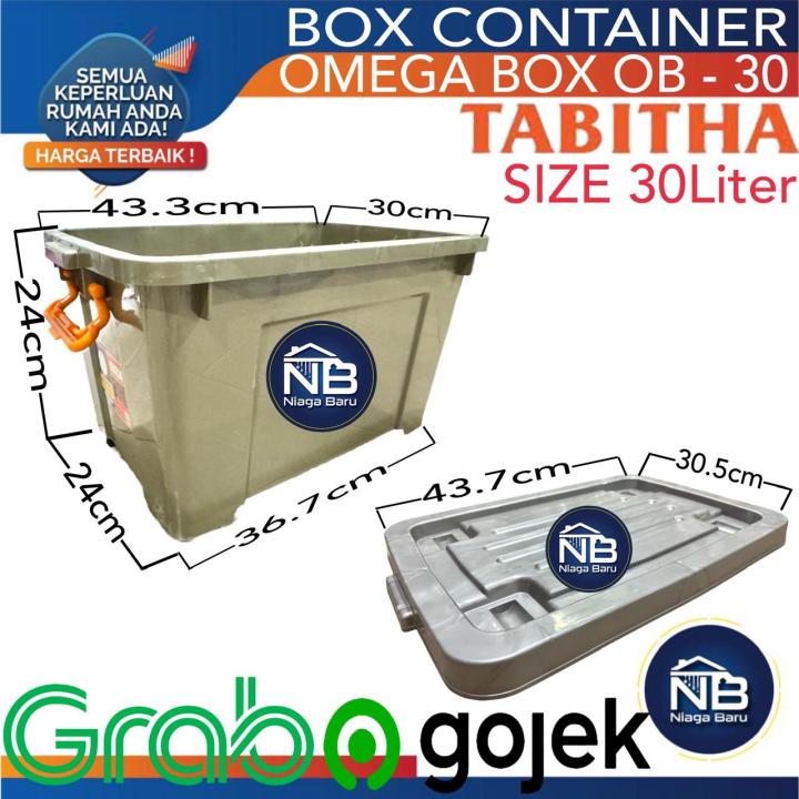 Container Box Plastik Incloude Roda Tabitha Container Box Plastik Mini Kotak Penyimpanan 30 Liter Dengan ...