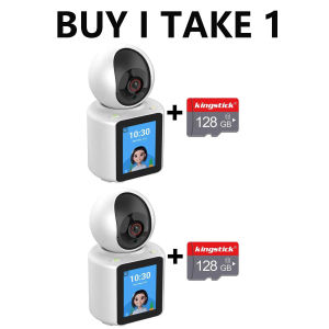 V380 Pro CCTV Video Calling Smart Camera  with LCD Screen 1-Key Video Call Phone View Two-Way Voice Night Vision