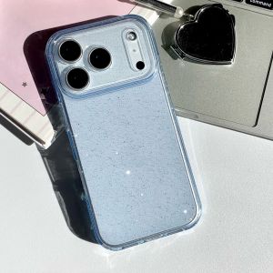 Sparkling Glitter Clear Soft TPU Case For iPhone 18 17 Air 16 15 14 13 Pro Max Plus Bling Transparent Protection Silicone Cover