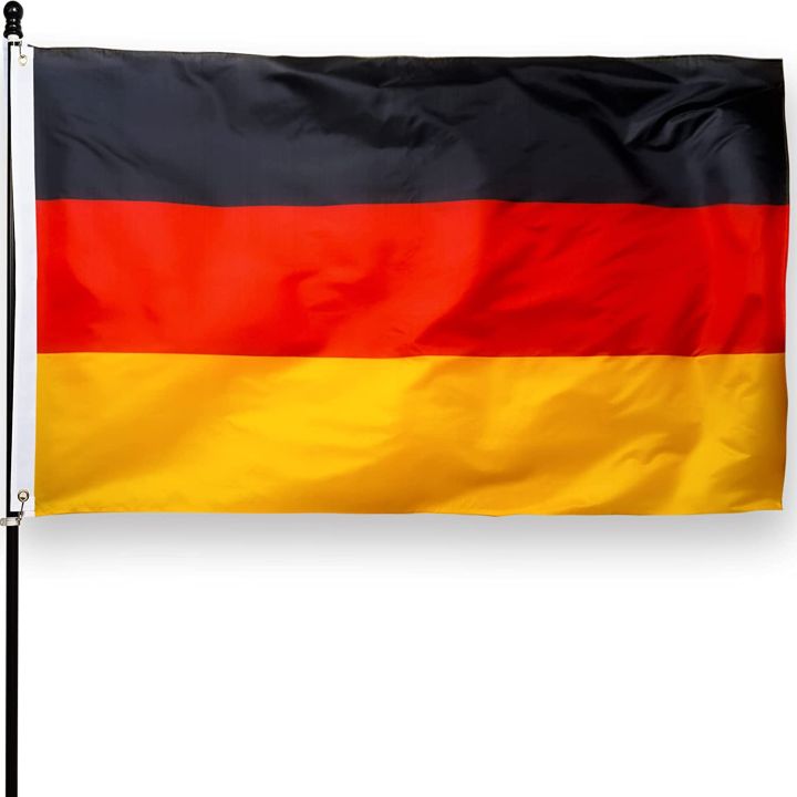 Deutschland Flagge 90 X 150 Cm – Mit Ösen, Wetterfest, Aus 100% Polyester, UV-beständig