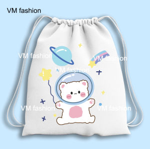 Tas Serut dan Totebag Kanvas Motif Rabbit Cute Lucu Menggemaskan Bahan Kanvas Tebal Premium