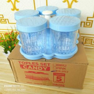 Toples Akrilik CANDY 3 SET IN 1 / Toples Pastel / Toples Transparant - Toples Food Grade COD