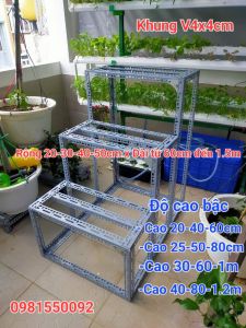 Kệ Sắt V Lỗ bậc thang đa năng ( kHUNG SẮT V4X4CM)trồng cây cảnh cây bon sai chậu hoa hồng.KỆ SẮT ĐA NĂNG_Vật Tư Hải Đăng 146