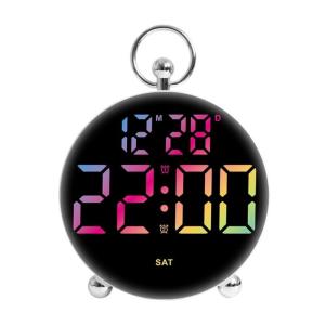 Large Screen LED Clock LED Alarm Clock With Builts In Double Alarm Perfect For Students And Family Decors Desk Clock