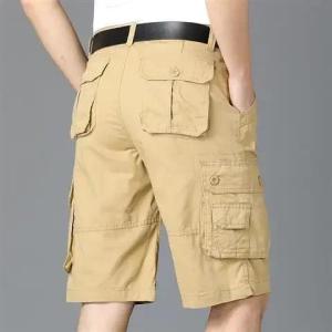 Big Size Men Oversize Cargo Shorts Summer Outdoor Essentials Male Streetwear Fashion Solid Vintage Casual Sport Short Pants 442026