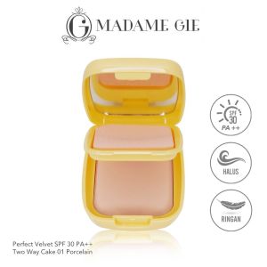 Madame Gie Perfect Velvet SPF 30PA++ Two Way Cake || MakeUp Bedak Padat BPOM