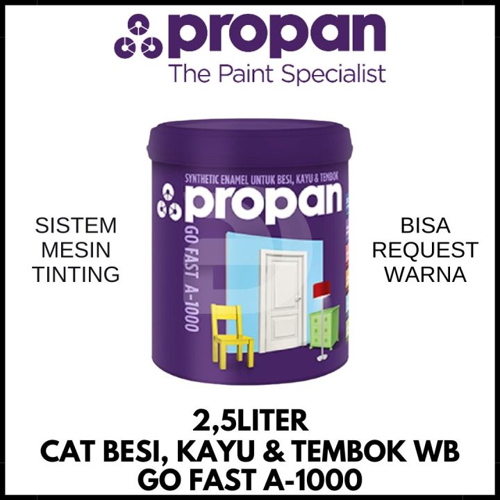 Cat Besi Kayu And Tembok Waterbased Propan Go Fast A 1000 Gloss Mengkilap Galon 25liter Ready 4767