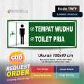 SPANDUK BANNER TEMPAT WUDHU KODE TWTP HIJAU. 
