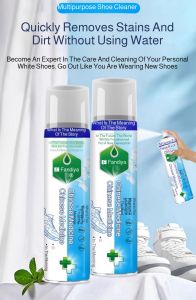 Waterless multifunctional white shoe cleaner dry cleaner foam cleaner