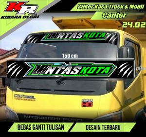Sticker Decal Kaca Depan Truk Canter Light Duty Truck Mobil Kr24.02