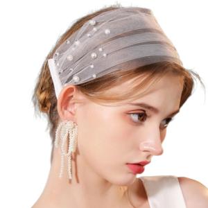 Thanh lịch cho cô dâu kẹp tóc Mạng che mặt với ngọc trai lãng mạn Mạng Che Mặt đám cưới kẹp tóc cho lễ cưới và nhiếp ảnh