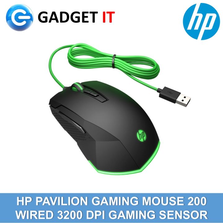 HP PAVILION GAMING MOUSE 200 WIRED 3200 DPI GAMING SENSOR (5JS07AA