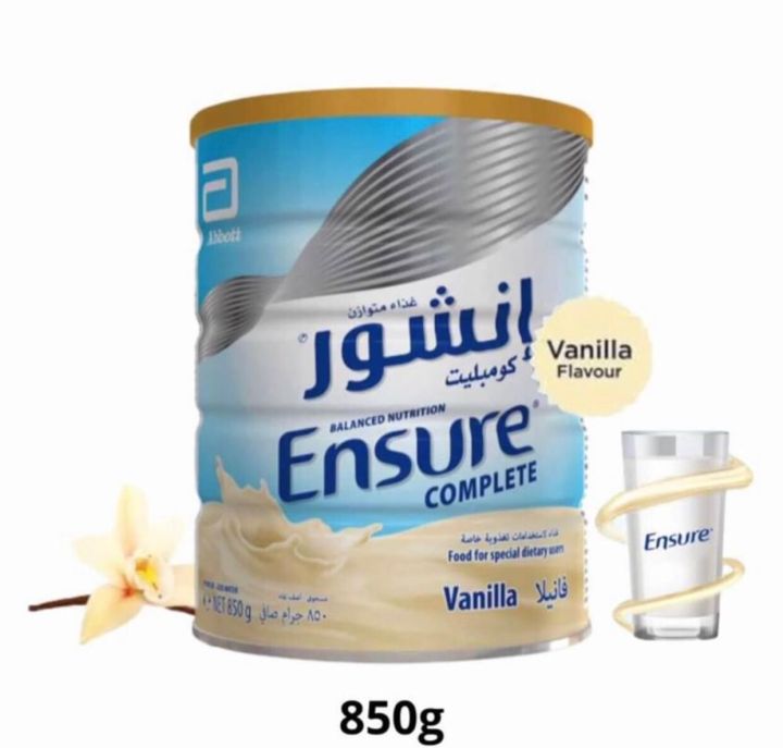 ENSURE COMPLETE VANILLA FLAVOR 850g NEW PACKAGING EXPIRATION 2025