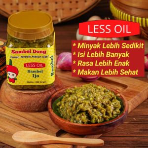 SAMBEL DONG - Sambal Ijo Less Oil Botol 220 Gram Isi Lebih Banyak & Minyaknya Sedikit