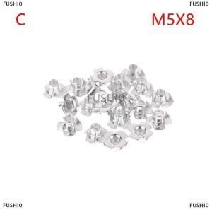 [COD] FUSHI0 20pcs M3 M4 M5 M6 M8 M10 Zinc Plated Four Claws Nut Speaker T-nut Pronged Insert Tee Nut Inserts