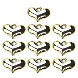 Versatile Heart Pendant Set for Keychains Assorted Love Heart Pendants DIY Making Supplies Necklaces Charm