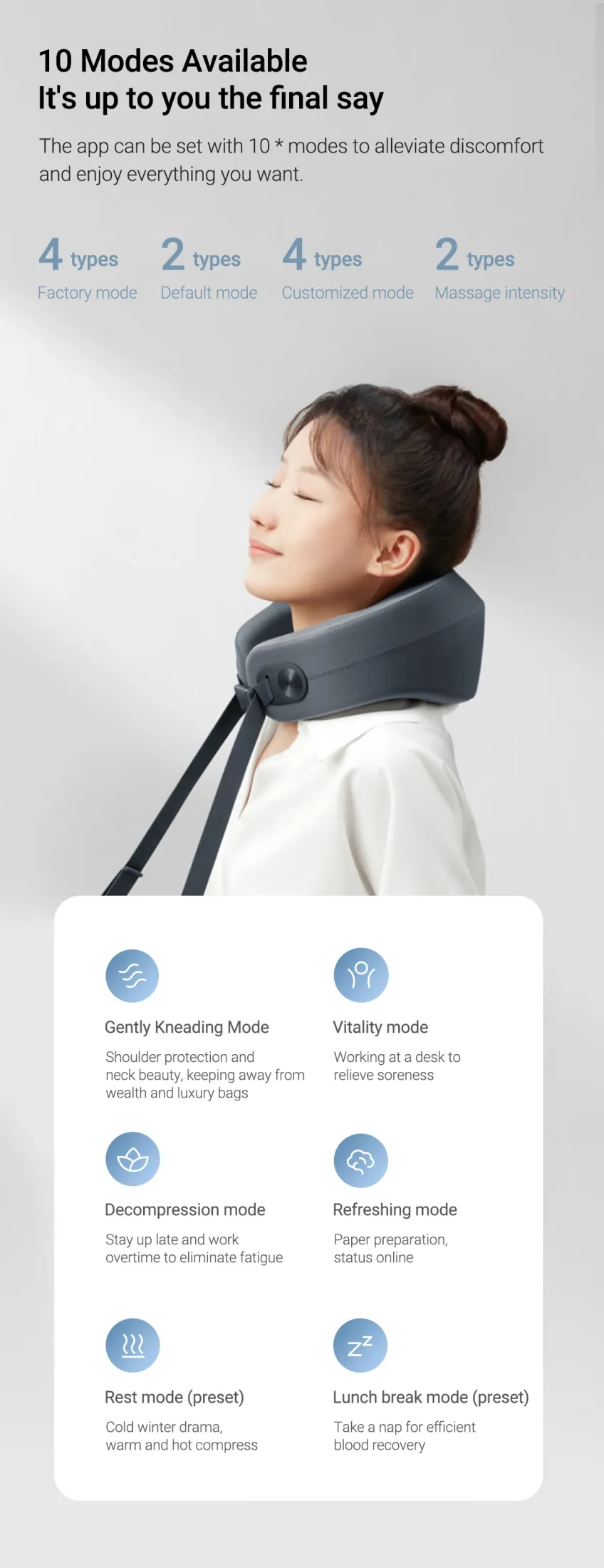 Gadgetoo Xiaomi Mijia Smart Neck Massager Mjnkam01Sks Constant Temperature Hot Compress Works With Mijia