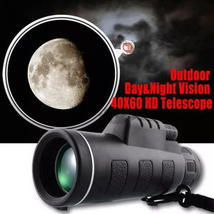 HD กล้องส่องทาไกล กล้องโทรทรรศน์ Monocular 40x60 กล้องส่องนก ส่องได้ไกลถึง 8000 ม สามารถเชื่อมต่อกับโทรศัพท์มือถือ มาพ️