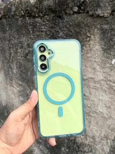 NEW METALLIC MAGSAFE compatible case for Samsung A56 A36 A26 A06 A16 A55 A35 A25 A15 A54 A34 A24 A14 A05S S23 S24 FE S23+ S24+ S25 S25+ Plus Ultra magsafe transparant metal case anti yellow