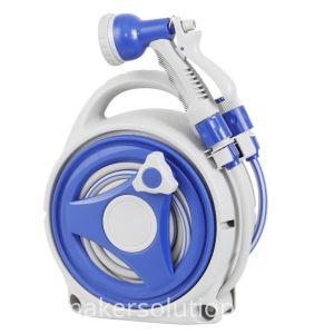 🇸🇬𝟏𝟐𝗺 𝟭𝟱𝗺 Mini Garden Water Hose Reel Set with Multi-function Sprayer for Gardening HDB MSCP Condo Car Wash