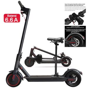 ebuy Skuter Elektrik Listrik Lipat 85 inci masa pakai baterai 25 km skuter listrik 6.6A