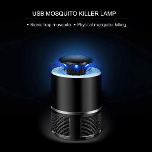Electronic LED Mosquito Killer Trap Lamp USB Powered Fly Inhaler Mosquito Insect Killer Mosquito Trap Catcher Lamp Machine Mosquito Killer Lamp for Home Electronic Electric Mosquito Killer Lamp Pest Portable Mosquito Killer