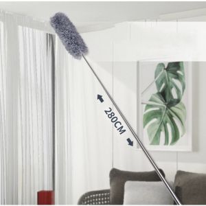 Purrhappy Feather Duster Telescopic Pole Microfiber Bendable Extendable Long Reach Tahan Lama Rumah Tangga Ceiling Fan Cupboard Cobweb Cleaning