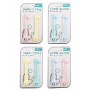Babyqlo Giraffe Training Baby Spoon - Peralatan Makan Anak
