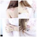 Tatto Temporer Ankle Flora Cherry Lavender / Temporary Tattoo Stiker Bunga lavender Tahan air. 