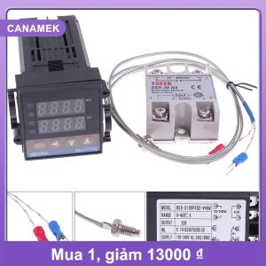 【CANAMEK】 100-240VAC PID REX-C100 Temperature Controller SSR-40A Thermocouple