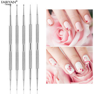 Nail Painting Pen Double Ends Stainless Steel UV Gel Nail Art Dotting Tools Jewelry Sequins Rhinestone pick up Tool