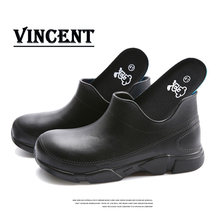 VINCENT Non-slip &Oil-proof Chef Shoes for Men Women Slip on